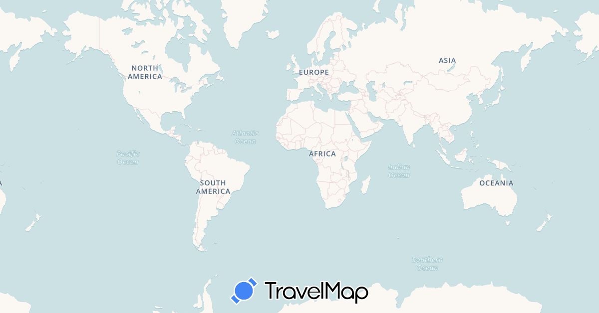 TravelMap itinerary: driving, hiking in Austria, Switzerland, Germany, France (Europe)